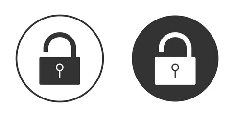 Unlock icon Minimal Flat Pictogram for Ui Designs