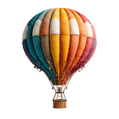 Fototapeta premium Colorful hot air balloon against black background