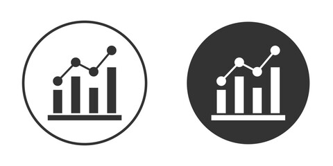 Stats icon Minimal Flat Pictogram for Ui Designs