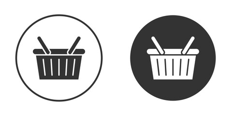 Shopping basket icon Minimal Flat Pictogram for Ui Designs
