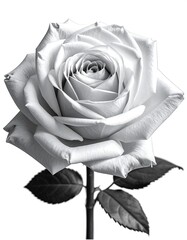 Grayscale rose close-up (1)