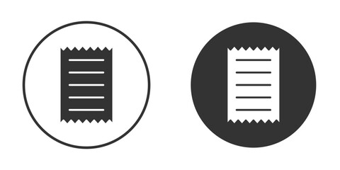 Receipt icon Minimal Flat Pictogram for Ui Designs