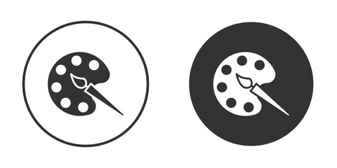 Palette icon Minimal Flat Pictogram for Ui Designs