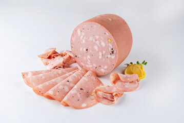 Traditional Italian artisan handcrafted fine mortadella with pistachio and truffle offered as...