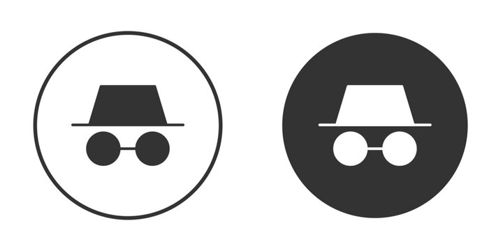 Incognito icon Minimal Flat Pictogram for Ui Designs