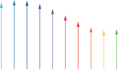 colored thick arrows in lgbt style