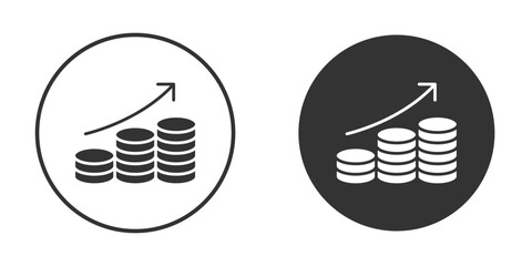 Earning icon Minimal Flat Pictogram for Ui Designs