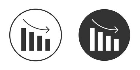 Chat arrow down icon Minimal Flat Pictogram for Ui Designs