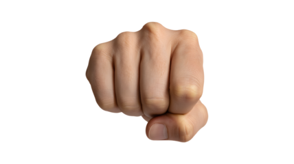 Powerful fist symbolizes strength, determination, and fighting for success now