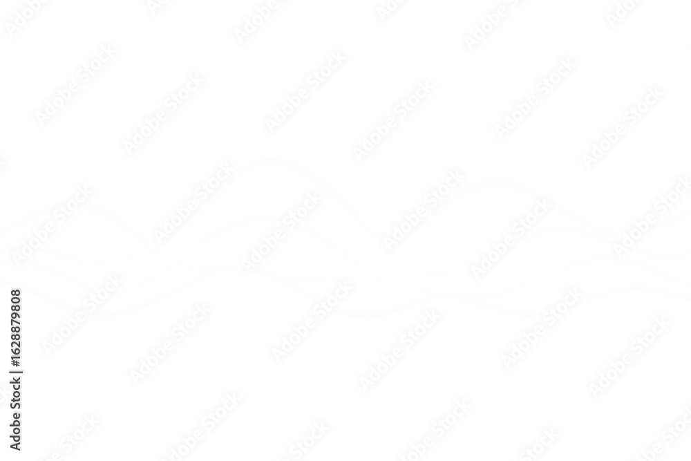 Poster smooth white glowing curves creating a dynamic wavy pattern on a transparent background, ideal for t