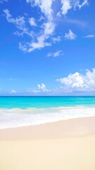 Obraz premium Tropical beach scene, soft focus