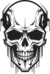 SkullBot Black Gear Emblem Dark SkullTech Outline