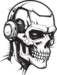 Cyber Skull Fusion Identity SkullBot Black Gear Emblem