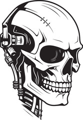 Vector SkullTech Emblem Cyber Skull Fusion Mark