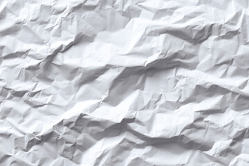 Obraz premium Crumpled Paper Texture Background - Wavy White Paper Crumples for a