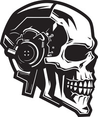 SkullBot Dark Shadow Logo Black SkullTech Gear