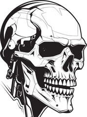 SkullBot Futuristic Design Cyber Skull Shadow Frame