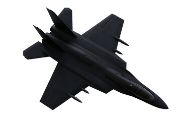 Stealth fighter jet isolated on a transparent background.PNG