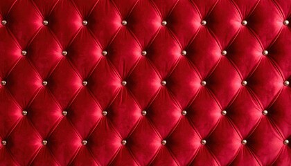 Obraz premium Red Velvet Tufted Upholstery Pattern
