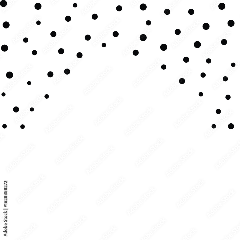 Poster minimalist dot scatter in freeform layout on a transparent background