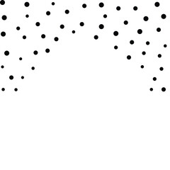 Minimalist dot scatter in freeform layout on a transparent background