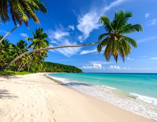 Obraz premium Tropical beach paradise scene