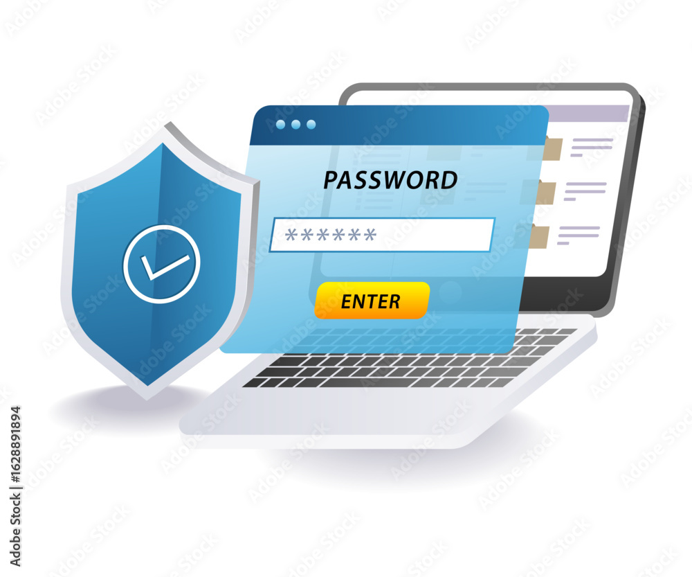 Poster computer security password technology.eps