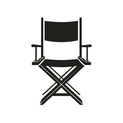 Director's chair silhouette, illustration, design elements