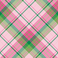 Seamless pattern with pleasant pink and green colors for plaid 2.eps