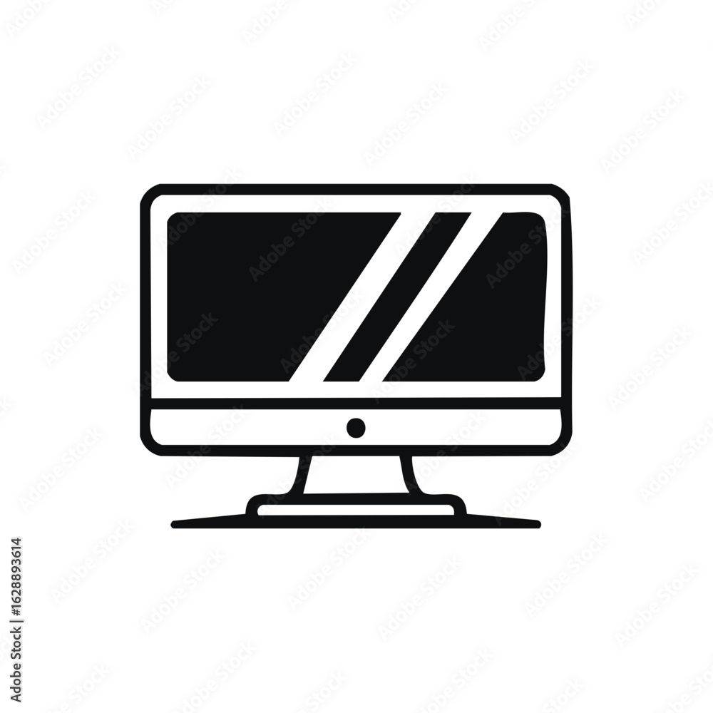 Poster vector illustration of a modern computer monitor display icon