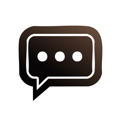 Speech bubble icon with three dots indicating active messaging or typing