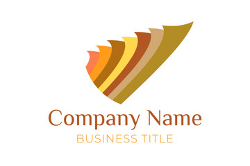 Seasonal Color Analysis Consultant Abstract Logo Design in Autumn Fall Colors