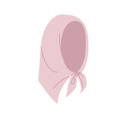 Retro Headscarf Hat with tie knot. Head Fashion accessory cap clothing technical illustration. Vector headgear for Men, women, unisex style, flat template CAD mockup sketch outline isolated