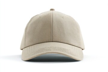 Beige baseball cap, front view (2)