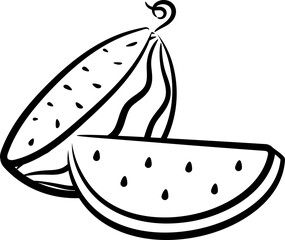 watermelon outline slice