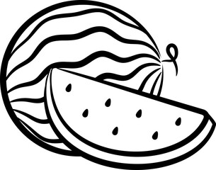 watermelon outline slice
