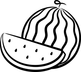 watermelon outline slice