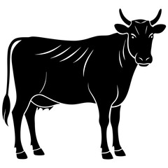 Detailed Cow Vector Graphic | Stylized Farm Animal Art