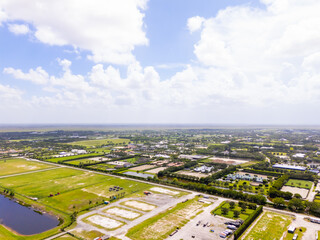 Aerial photo equestrian parks in Wellington Florida