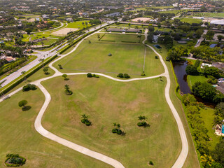 Aerial photo quarter horse trail Wellington Florida