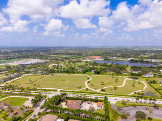 Aerial photo quarter horse trail Wellington Florida