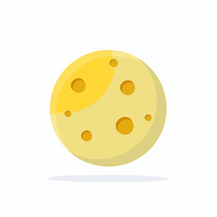 Obraz premium half moon flat simple isolated