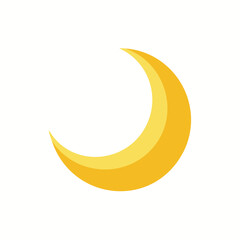 half moon flat simple isolated