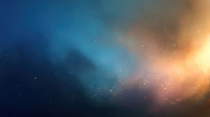 Obraz premium Abstract Cloudscape with Glowing Particle Lights