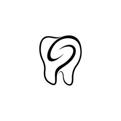 Letter S Dental Logo Concept, Tooth Care Solution Logo Icon Template.eps