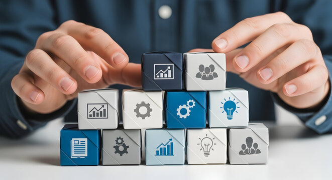 Strategic Business Development Growth and Innovation Concept with Icons