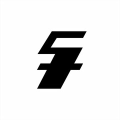Logo design of the number 57 with a cross.
