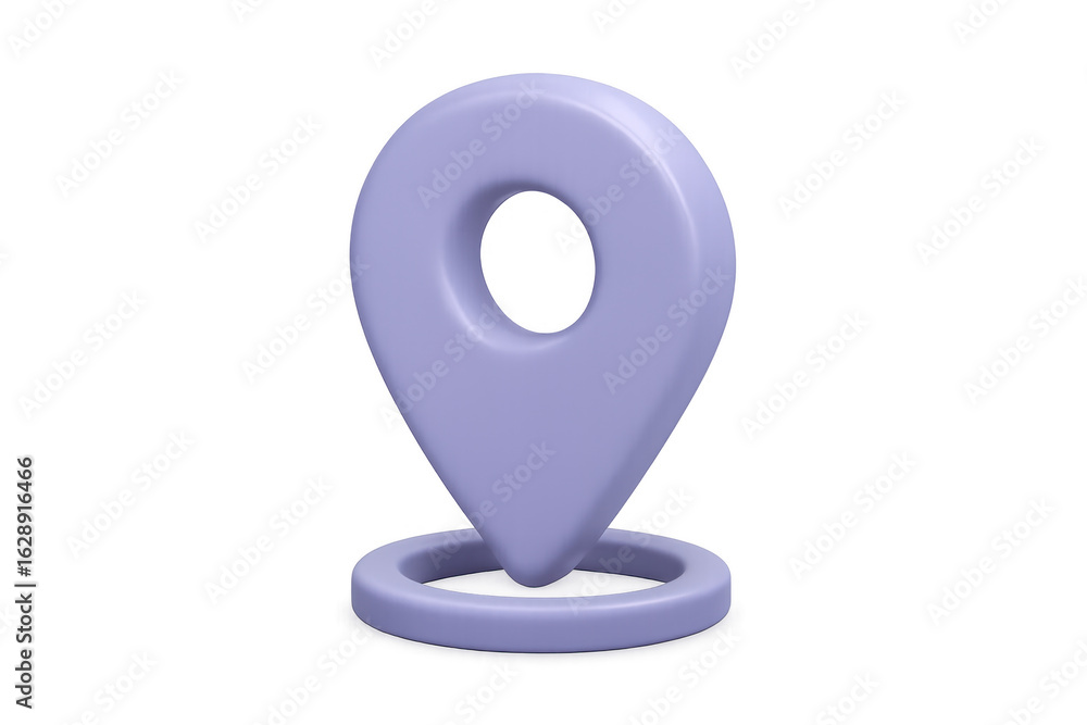 Poster location pin floating above wedding ring, transparent backdrop highlighting navigation and travel br