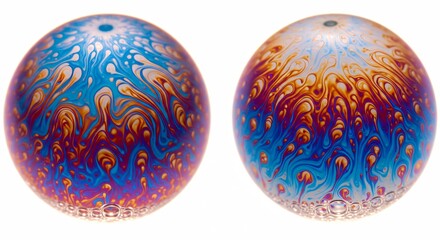 Abstract colorful swirl spheres