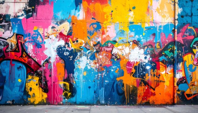 Vibrant street art mural